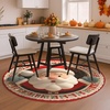 image:imageCustom Round Christmas Area Rug Personalized Christmas Round Carpet Cozy 3D Effect Printed Outdoor Indoor Decor Area Rug NonSlip Rug for Living Room Bedroom Dining Room Decor D22D16