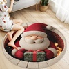image:imageCustom Round Christmas Area Rug Personalized Christmas Round Carpet Cozy 3D Effect Printed Outdoor Indoor Decor Area Rug NonSlip Rug for Living Room Bedroom Dining Room Decor D22D5