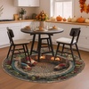 image:imageCustom Round Christmas Area Rug Personalized Christmas Round Carpet Cozy 3D Effect Printed Outdoor Indoor Decor Area Rug NonSlip Rug for Living Room Bedroom Dining Room Decor D22D1