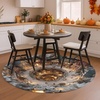 image:imageCustom Round Christmas Area Rug Personalized Christmas Round Carpet Cozy 3D Effect Printed Outdoor Indoor Decor Area Rug NonSlip Rug for Living Room Bedroom Dining Room Decor D22D4