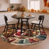 image:imageCustom Round Christmas Area Rug Personalized Christmas Round Carpet Cozy 3D Effect Printed Outdoor Indoor Decor Area Rug NonSlip Rug for Living Room Bedroom Dining Room Decor D22D13