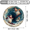 image:imageCustom Round Christmas Area Rug Personalized Christmas Round Carpet Cozy 3D Effect Printed Outdoor Indoor Decor Area Rug NonSlip Rug for Living Room Bedroom Dining Room Decor D22D2