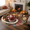 image:imageCustom Round Christmas Area Rug Personalized Christmas Round Carpet Cozy 3D Effect Printed Outdoor Indoor Decor Area Rug NonSlip Rug for Living Room Bedroom Dining Room Decor D22D14