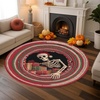 image:imageCustom Round Christmas Area Rug Personalized Christmas Round Carpet Cozy 3D Effect Printed Outdoor Indoor Decor Area Rug NonSlip Rug for Living Room Bedroom Dining Room Decor D22D17