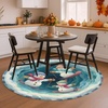 image:imageCustom Round Christmas Area Rug Personalized Christmas Round Carpet Cozy 3D Effect Printed Outdoor Indoor Decor Area Rug NonSlip Rug for Living Room Bedroom Dining Room Decor D22D3