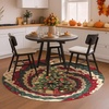 image:imageCustom Round Christmas Area Rug Personalized Christmas Round Carpet Cozy 3D Effect Printed Outdoor Indoor Decor Area Rug NonSlip Rug for Living Room Bedroom Dining Room Decor D22D11
