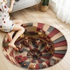 image:imageCustom Round Christmas Area Rug Personalized Christmas Round Carpet Cozy 3D Effect Printed Outdoor Indoor Decor Area Rug NonSlip Rug for Living Room Bedroom Dining Room Decor D22D22