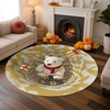 image:imageCustom Round Christmas Area Rug Personalized Christmas Round Carpet Cozy 3D Effect Printed Outdoor Indoor Decor Area Rug NonSlip Rug for Living Room Bedroom Dining Room Decor D22D20