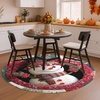 image:imageCustom Round Christmas Area Rug Personalized Christmas Round Carpet Cozy 3D Effect Printed Outdoor Indoor Decor Area Rug NonSlip Rug for Living Room Bedroom Dining Room Decor D22D7