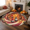 image:imageCustom Round Christmas Area Rug Personalized Christmas Round Carpet Cozy 3D Effect Printed Outdoor Indoor Decor Area Rug NonSlip Rug for Living Room Bedroom Dining Room Decor D22D15