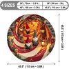 image:imageCustom Round Christmas Area Rug Personalized Christmas Round Carpet Cozy 3D Effect Printed Outdoor Indoor Decor Area Rug NonSlip Rug for Living Room Bedroom Dining Room Decor D22D15