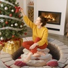 image:imageCustom Round Christmas Area Rug Personalized Christmas Round Carpet Cozy 3D Effect Printed Outdoor Indoor Decor Area Rug NonSlip Rug for Living Room Bedroom Dining Room Decor D22D6