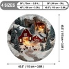 image:imageCustom Round Christmas Area Rug Personalized Christmas Round Carpet Cozy 3D Effect Printed Outdoor Indoor Decor Area Rug NonSlip Rug for Living Room Bedroom Dining Room Decor D22D19