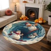 image:imageCustom Round Christmas Area Rug Personalized Christmas Round Carpet Cozy 3D Effect Printed Outdoor Indoor Decor Area Rug NonSlip Rug for Living Room Bedroom Dining Room Decor D22D2