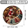 image:imageCustom Round Christmas Area Rug Personalized Christmas Round Carpet Cozy 3D Effect Printed Outdoor Indoor Decor Area Rug NonSlip Rug for Living Room Bedroom Dining Room Decor D22D13