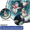 image:imageCustom Round Christmas Area Rug Personalized Christmas Round Carpet Cozy 3D Effect Printed Outdoor Indoor Decor Area Rug NonSlip Rug for Living Room Bedroom Dining Room Decor D22D3