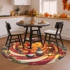 image:imageCustom Round Christmas Area Rug Personalized Christmas Round Carpet Cozy 3D Effect Printed Outdoor Indoor Decor Area Rug NonSlip Rug for Living Room Bedroom Dining Room Decor D22D15