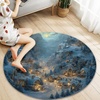 image:imageCustom Round Christmas Area Rug Personalized Christmas Round Carpet Cozy 3D Effect Printed Outdoor Indoor Decor Area Rug NonSlip Rug for Living Room Bedroom Dining Room Decor D22D12