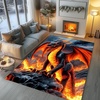 image:imageCustomized Dragon Rug Fire and Ice Beautiful Contrast Dragon Themed Area Rug Animal Washable Throw Rug for Bedroom Living Room Kids Room Entryway NonSlip Bath MatDragon Lovers DRAGON13Dragon14