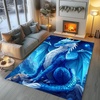 image:imageCustomized Dragon Rug Fire and Ice Beautiful Contrast Dragon Themed Area Rug Animal Washable Throw Rug for Bedroom Living Room Kids Room Entryway NonSlip Bath MatDragon Lovers DRAGON13Dragon19