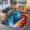 image:imageCustomized Dragon Rug Fire and Ice Beautiful Contrast Dragon Themed Area Rug Animal Washable Throw Rug for Bedroom Living Room Kids Room Entryway NonSlip Bath MatDragon Lovers DRAGON13Dragon01