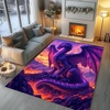 image:imageCustomized Dragon Rug Fire and Ice Beautiful Contrast Dragon Themed Area Rug Animal Washable Throw Rug for Bedroom Living Room Kids Room Entryway NonSlip Bath MatDragon Lovers DRAGON13Dragon07
