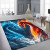 image:imageCustomized Dragon Rug Fire and Ice Beautiful Contrast Dragon Themed Area Rug Animal Washable Throw Rug for Bedroom Living Room Kids Room Entryway NonSlip Bath MatDragon Lovers DRAGON13Dragon01