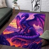 image:imageCustomized Dragon Rug Fire and Ice Beautiful Contrast Dragon Themed Area Rug Animal Washable Throw Rug for Bedroom Living Room Kids Room Entryway NonSlip Bath MatDragon Lovers DRAGON13Dragon07