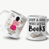 image:imagePersonalized Books Lover Mug 11oz 15 oz Ceramic Coffee Cup Just A Girl Who Loves Reading Books Design Gift for Women Readers Christmas Book LoverBOOKCUTE