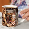 image:imagePersonalized Books Lover Mug 11oz 15 oz Ceramic Coffee Cup Just A Girl Who Loves Reading Books Design Gift for Women Readers Christmas Book LoverBook Lover