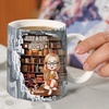 image:imagePersonalized Books Lover Mug 11oz 15 oz Ceramic Coffee Cup Just A Girl Who Loves Reading Books Design Gift for Women Readers Christmas Book LoverBook Lover