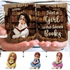 image:imagePersonalized Books Lover Mug 11oz 15 oz Ceramic Coffee Cup Just A Girl Who Loves Reading Books Design Gift for Women Readers Christmas Book LoverBookCartoon
