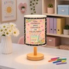 image:imagePersonalized Classrooom Lamp with Name Composition Notebook Fabric Table Lamp with Wood Base Back To School Decor End of The Year Gifts for Teachers Girls Boys Classroom Living Room Im So GladNOTE12