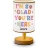 image:imagePersonalized Classrooom Lamp with Name Composition Notebook Fabric Table Lamp with Wood Base Back To School Decor End of The Year Gifts for Teachers Girls Boys Classroom Living Room Im So GladIm So Glad