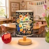image:imagePersonalized Classrooom Lamp with Name Composition Notebook Fabric Table Lamp with Wood Base Back To School Decor End of The Year Gifts for Teachers Girls Boys Classroom Living Room Im So GladNOTE10