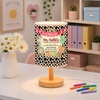 image:imagePersonalized Classrooom Lamp with Name Composition Notebook Fabric Table Lamp with Wood Base Back To School Decor End of The Year Gifts for Teachers Girls Boys Classroom Living Room Im So GladNOTE06