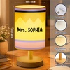 image:imagePersonalized Classrooom Lamp with Name Composition Notebook Fabric Table Lamp with Wood Base Back To School Decor End of The Year Gifts for Teachers Girls Boys Classroom Living Room Im So GladPencil