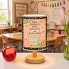 image:imagePersonalized Classrooom Lamp with Name Composition Notebook Fabric Table Lamp with Wood Base Back To School Decor End of The Year Gifts for Teachers Girls Boys Classroom Living Room Im So GladNOTE12