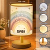 image:imagePersonalized Classrooom Lamp with Name Composition Notebook Fabric Table Lamp with Wood Base Back To School Decor End of The Year Gifts for Teachers Girls Boys Classroom Living Room Im So GladRainbow