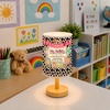 image:imagePersonalized Classrooom Lamp with Name Composition Notebook Fabric Table Lamp with Wood Base Back To School Decor End of The Year Gifts for Teachers Girls Boys Classroom Living Room Im So GladNOTE06