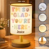 image:imagePersonalized Classrooom Lamp with Name Composition Notebook Fabric Table Lamp with Wood Base Back To School Decor End of The Year Gifts for Teachers Girls Boys Classroom Living Room Im So GladIm So Glad