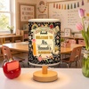 image:imagePersonalized Classrooom Lamp with Name Composition Notebook Fabric Table Lamp with Wood Base Back To School Decor End of The Year Gifts for Teachers Girls Boys Classroom Living Room Im So GladNOTE09