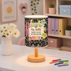 image:imagePersonalized Classrooom Lamp with Name Composition Notebook Fabric Table Lamp with Wood Base Back To School Decor End of The Year Gifts for Teachers Girls Boys Classroom Living Room Im So GladNOTE01