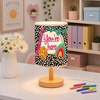 image:imagePersonalized Classrooom Lamp with Name Composition Notebook Fabric Table Lamp with Wood Base Back To School Decor End of The Year Gifts for Teachers Girls Boys Classroom Living Room Im So GladNOTE05