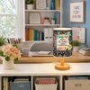 image:imagePersonalized Classrooom Lamp with Name Composition Notebook Fabric Table Lamp with Wood Base Back To School Decor End of The Year Gifts for Teachers Girls Boys Classroom Living Room Im So GladNOTE03