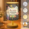 image:imagePersonalized Classrooom Lamp with Name Composition Notebook Fabric Table Lamp with Wood Base Back To School Decor End of The Year Gifts for Teachers Girls Boys Classroom Living Room Im So GladChibi Girl