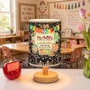 image:imagePersonalized Classrooom Lamp with Name Composition Notebook Fabric Table Lamp with Wood Base Back To School Decor End of The Year Gifts for Teachers Girls Boys Classroom Living Room Im So GladNOTE08