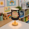 image:imagePersonalized Classrooom Lamp with Name Composition Notebook Fabric Table Lamp with Wood Base Back To School Decor End of The Year Gifts for Teachers Girls Boys Classroom Living Room Im So GladNOTE04