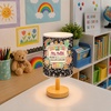 image:imagePersonalized Classrooom Lamp with Name Composition Notebook Fabric Table Lamp with Wood Base Back To School Decor End of The Year Gifts for Teachers Girls Boys Classroom Living Room Im So GladNOTE02