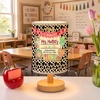 image:imagePersonalized Classrooom Lamp with Name Composition Notebook Fabric Table Lamp with Wood Base Back To School Decor End of The Year Gifts for Teachers Girls Boys Classroom Living Room Im So GladNOTE06